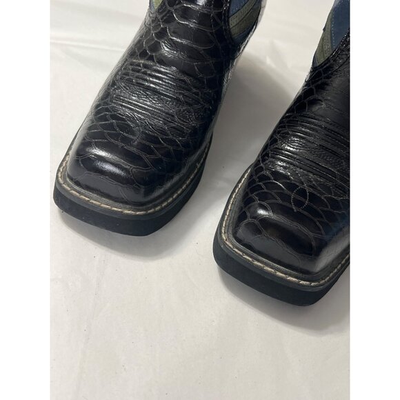 Ariat Fatbaby Floral Embroidered Leather Snakeskin Western Boots US 6.5 - Picture 4 of 10